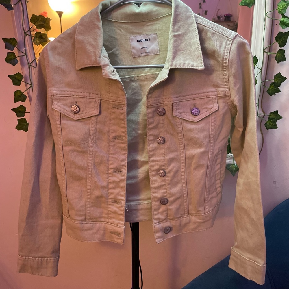 Girls Sage Green Jean Jacket